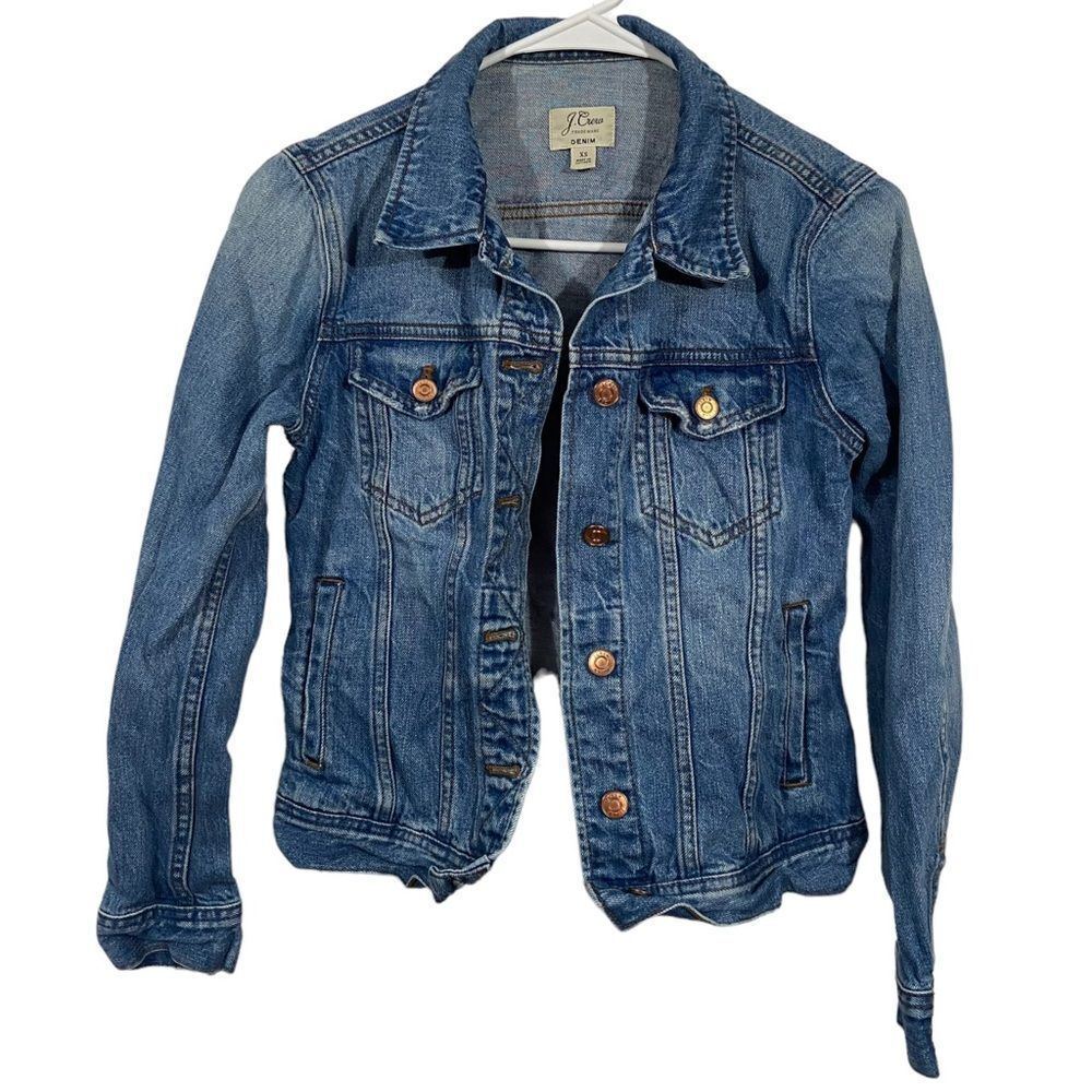 J. Crew Denim Distressed Wash Jean Jacket